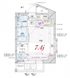 パレステュディオ新宿都庁前の間取り図