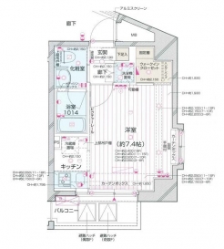 パレステュディオ新宿都庁前の間取り図