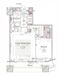 コンシェリア西新宿ＴＯＷＥＲ’ＳＷＥＳＴの間取り図