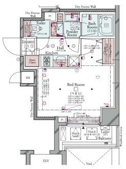 コンシェリア南麻布 ＰＬＡＴＩＮＵＭ ＳＱＵＡＲＥの間取り図