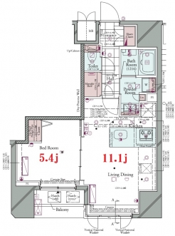 コンシェリア後楽園 ＨＩＬＬＴＯＰ ＳＱＵＡＲＥの間取り図