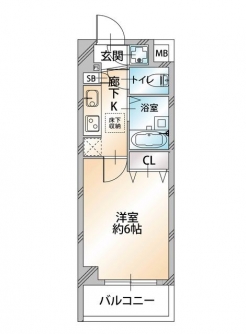 菱和パレス世田谷桜新町の間取り図