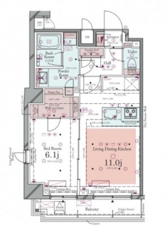 コンシェリア品川 ＣＲＯＳＳＩＡの間取り図