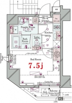 コンシェリア田町の間取り図