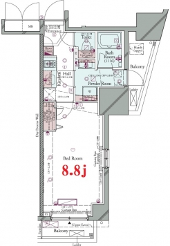 コンシェリア後楽園 ＨＩＬＬＴＯＰ ＳＱＵＡＲＥの間取り図