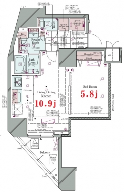 コンシェリア後楽園 ＨＩＬＬＴＯＰ ＳＱＵＡＲＥの間取り図