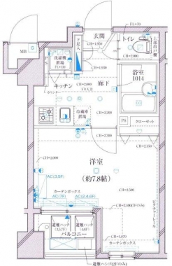 パレステュディオ三番町Ⅱの間取り図