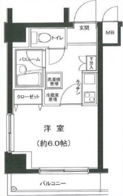 グランフォース早稲田の間取り図