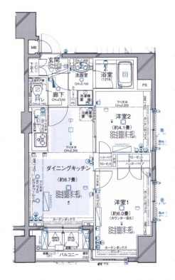 パレステュディオ新宿御苑駅前の間取り図