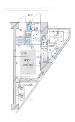 パレステュディオ白金高輪の間取り図