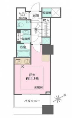 ザ・パークハウス西新宿タワー60の間取り図