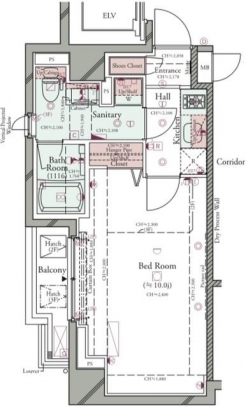 コンシェリア池袋 ＴＨＥ ＲＥＳＩＤＥＮＣＥ ＷＥＳＴの間取り図