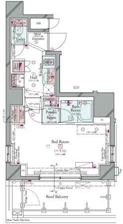 コンシェリア後楽園 ＨＩＬＬＴＯＰ ＳＱＵＡＲＥの間取り図