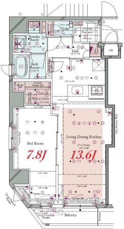 コンシェリア麻布 ＰＬＡＴＩＮＵＭ ＳＱＵＡＲＥの間取り図