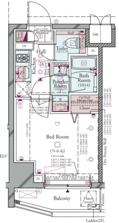 コンシェリア白金台 ＜ＴＯＫＹＯ ＰＬＡＴＩＮＵＭ＞ の間取り図