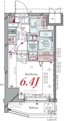 コンシェリア白金台 ＜ＴＯＫＹＯ ＰＬＡＴＩＮＵＭ＞ の間取り図