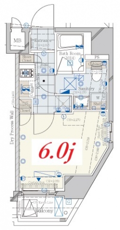 コンシェリア新橋　ＣＲＯＳＳＩＡの間取り図