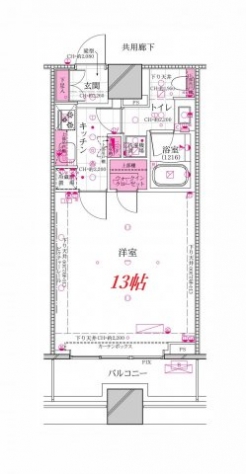 コンシェリア西新宿　ＴＯＷＥＲ’Ｓ　ＷＥＳＴの間取り図