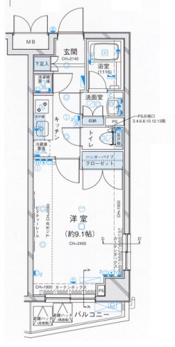 パレステュディオ三田の間取り図