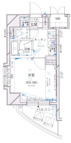 パレステュディオ芝浦＜Ｔｏｋｙｏ　Ｂａｙ＞の間取り図