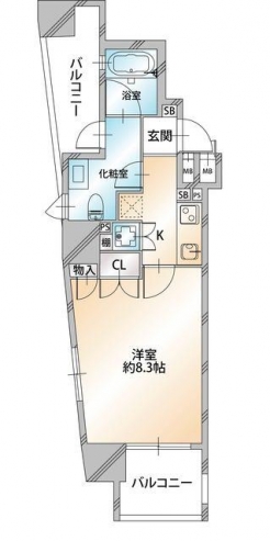 パレステュディオ麹町の間取り図