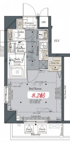 コンシェリア新宿 Ｎｏｒｔｈ Ｆｒｏｎｔｉｅｒの間取り図