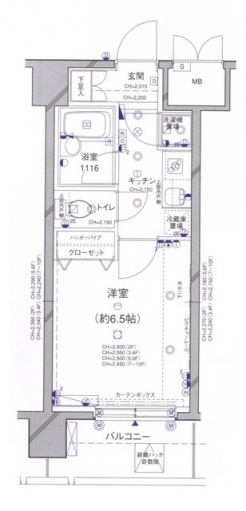 パレステュディオ田町の間取り図