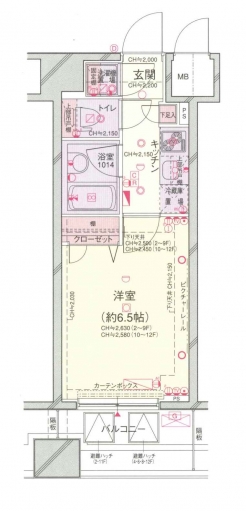 パレステュディオ市谷仲之町の間取り図