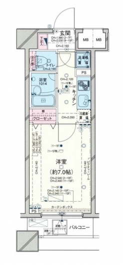 パレステュディオ池袋駅前の間取り図