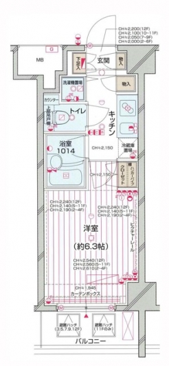 パレステュディオ南麻布の間取り図