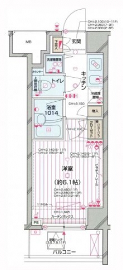 パレステュディオ南麻布の間取り図