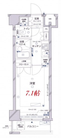 パレステュディオ新宿パークサイドの間取り図