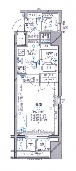 パレステュディオ新宿御苑駅前の間取り図