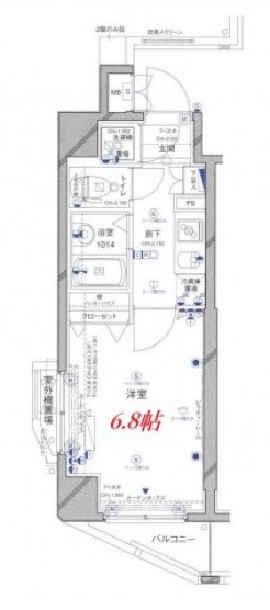 パレステュディオ新宿ＷＥＳＴの間取り図