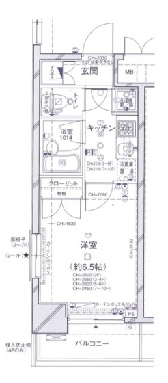 パレステュディオ広尾の間取り図