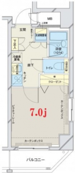 コンシェリア門前仲町の間取り図