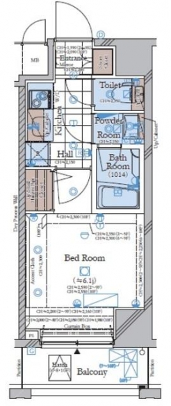 コンシェリア南麻布 ＜ＴＯＫＹＯ ＰＲＥＭＩＵＭ＞ ＥＡＳＴの間取り図