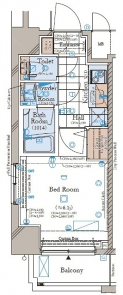 コンシェリア南麻布 ＜ＴＯＫＹＯ ＰＲＥＭＩＵＭ＞ ＥＡＳＴの間取り図