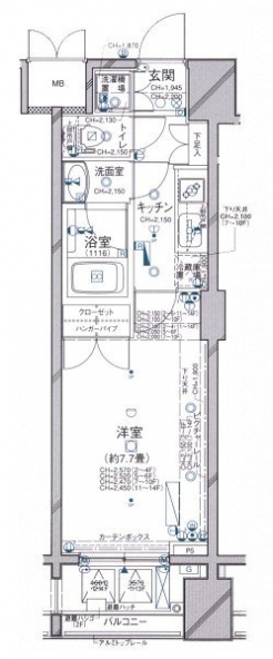 パレステュディオ新宿御苑駅前の間取り図