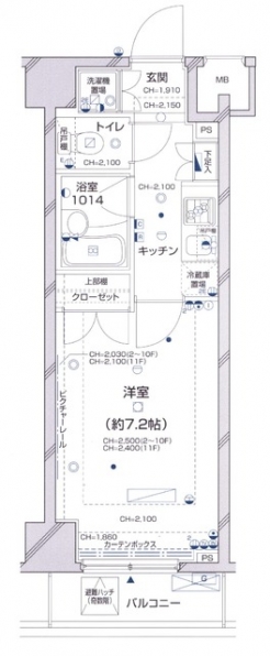 パレステュディオ新宿パークサイドの間取り図