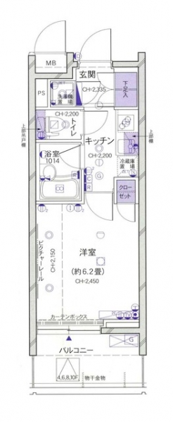 パレステュディオ芝浦Ｃｉｔｙの間取り図