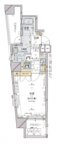 パレステュディオ麹町の間取り図