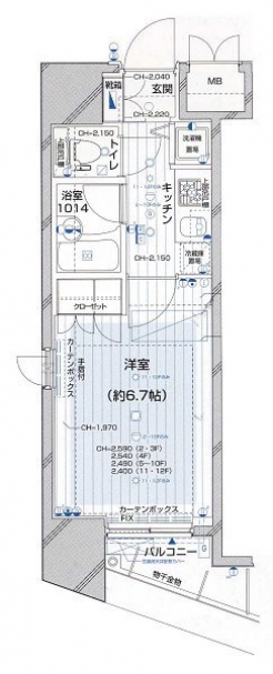 グラーサ東京イーストの間取り図