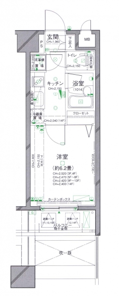 パレステュディオ渋谷ＷＥＳＴの間取り図