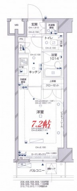 パレステュディオ新宿パークサイドの間取り図