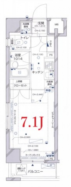 パレステュディオ新宿パークサイドの間取り図