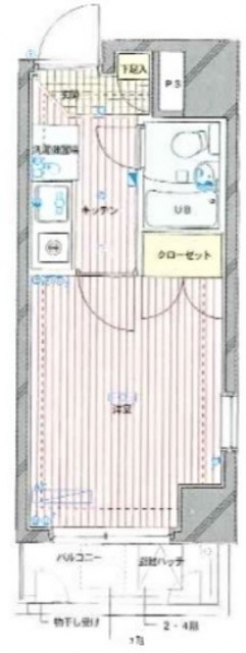 菱和パレス月島の間取り図