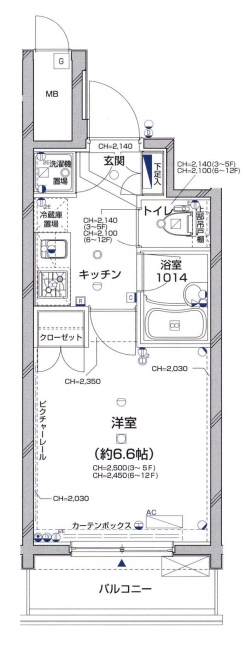 グラーサ銀座イーストの間取り図