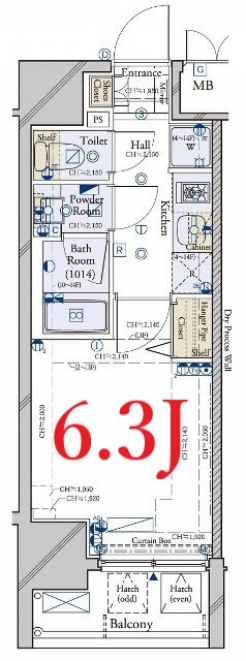 コンシェリア新宿ＥＡＳＴの間取り図