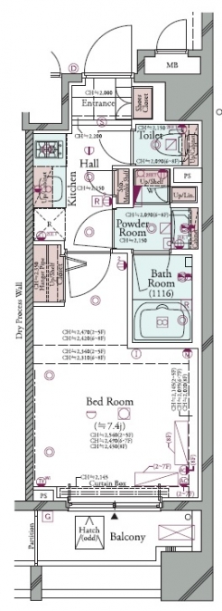 コンシェリア南麻布　ＰＬＡＴＩＮＵＭ　ＳＱＵＡＲＥの間取り図